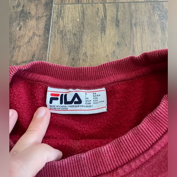 Fila Burgundy Sweatshirt with Logo - Picture 4 of 4